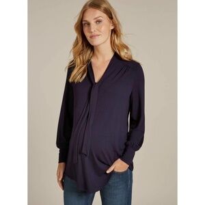 Isabella Oliver Navy Christy Maternity Blouse‎ Size 1/S